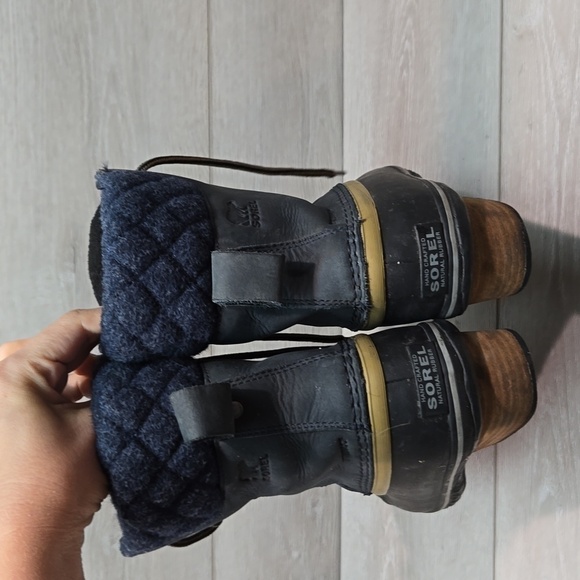 Sorel Women Ankle Leather Rubber Duck shoes boots sz 8.5 - Picture 6 of 12